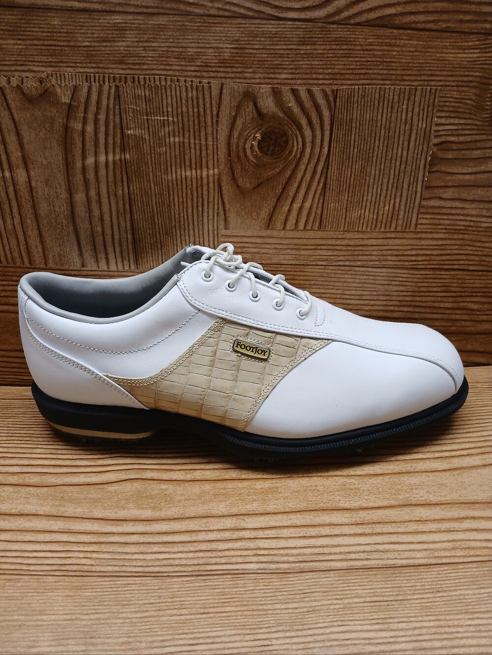 FootJoy White/Tan Men's Golf Shoe Size 10M